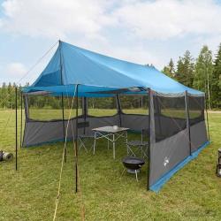 Tente familiale Bleu 450 x 400 x 265 cm Polyester et Acier
