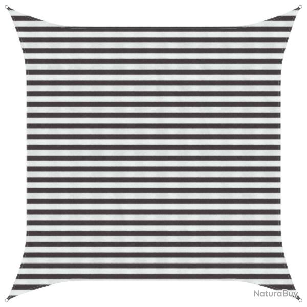 Voile d'ombre Anthracite et blanc 3 x 3 m HDPE