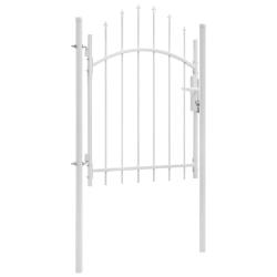Portail de jardin Woerden acier 1x1,25 m blanc
