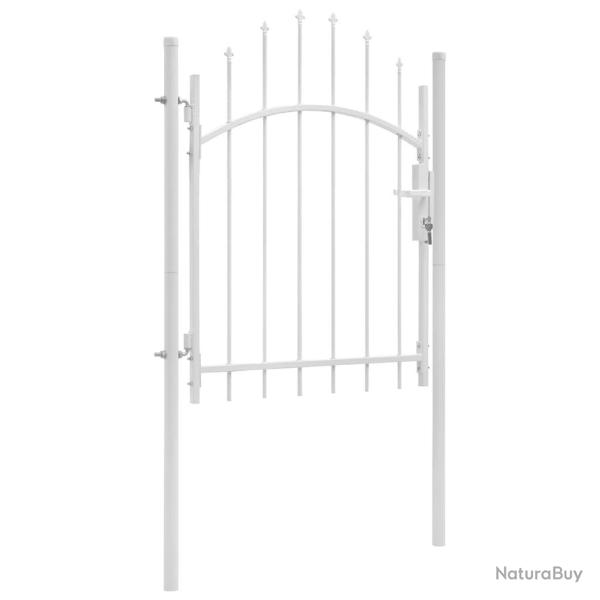 Portail de jardin Woerden acier 1x1,25 m blanc