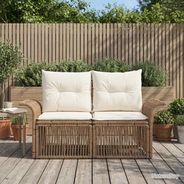 Canap� de jardin 2-Nombre de places Beige polyrotin
