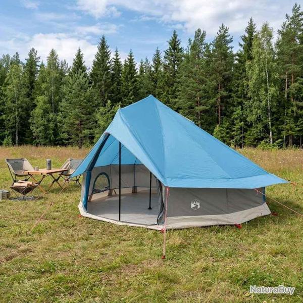 Tente Tipi avec toit Bleu 700 x 700 x 395 cm Polyester et Acier