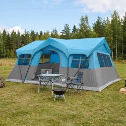 Tente familiale Bleu 487 x 340 x 216 cm Polyester et Acier