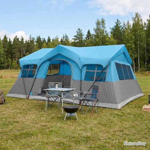 Tente familiale Bleu 487 x 340 x 216 cm Polyester et Acier