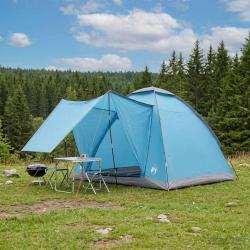 Tente de camping avec toit Bleu 2 personnes Polyester et Acier