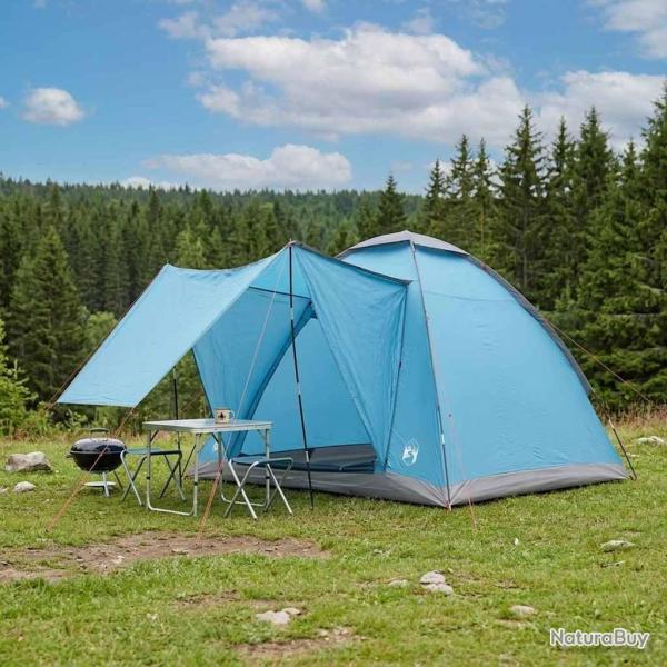 Tente de camping avec toit Bleu 2 personnes Polyester et Acier