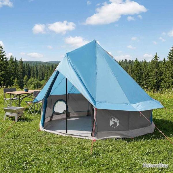 Tente Tipi avec toit Bleu 250 x 250 cm Polyester et Acier