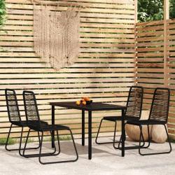 Ensemble &agrave; manger de jardin 5 pcs Noir