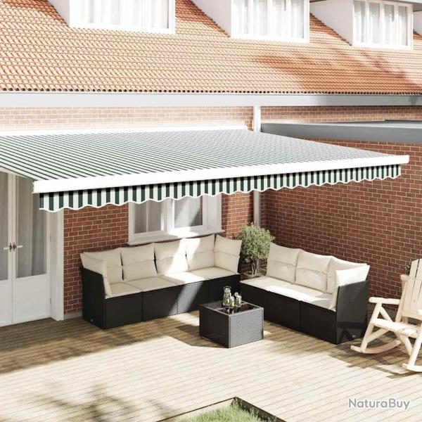 Remplacement de lambrequin Vert et blanc 480 x 20 cm Polyester