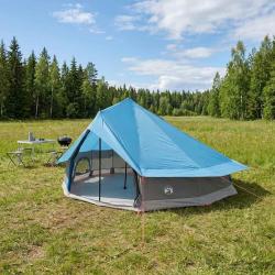 Tente Tipi avec toit Bleu 800 x 800 x 430 cm Polyester et Acier