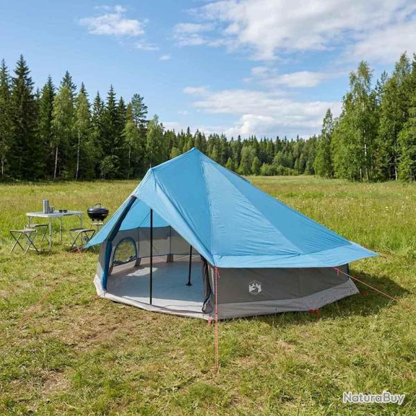 Tente Tipi avec toit Bleu 800 x 800 x 430 cm Polyester et Acier