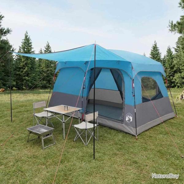 Tente familiale avec toit Bleu 320 x 210 x 180 cm Polyester