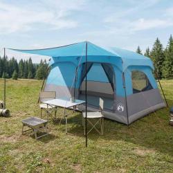 Tente familiale Bleu 420 x 305 x 200 cm Polyester et Acier