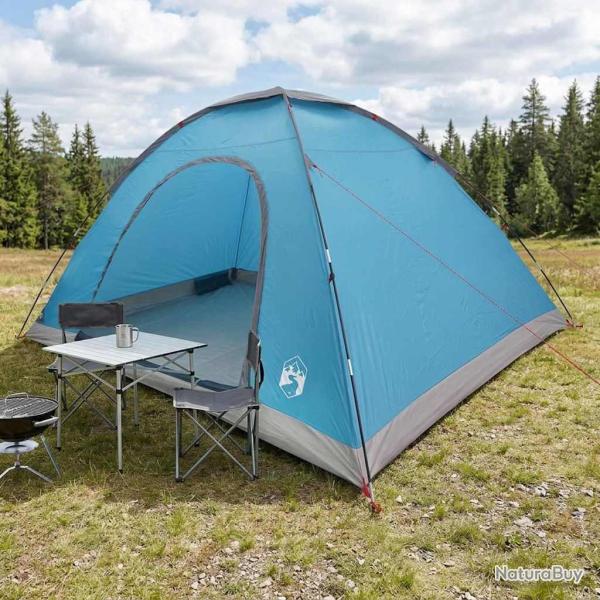 Tente de camping avec toit avec �vent Bleu 335 x 275 x 180 cm