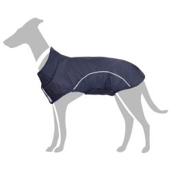 Imperm&eacute;able pour chien avec bandes r&eacute;fl&eacute;chissantes polyester bleu marine taille S