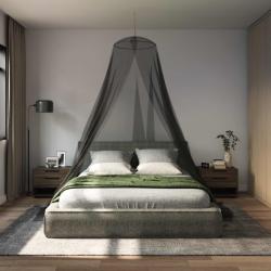 Ciel de lit anti-moustiques 3 pcs 156 mesh Noir ?56 x 220 cm