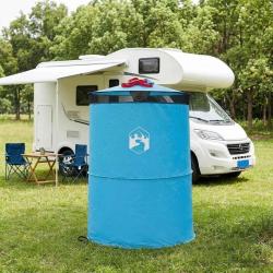 Tente de toilettes pop-up avec corde suspendue Bleu 97 x 126 cm