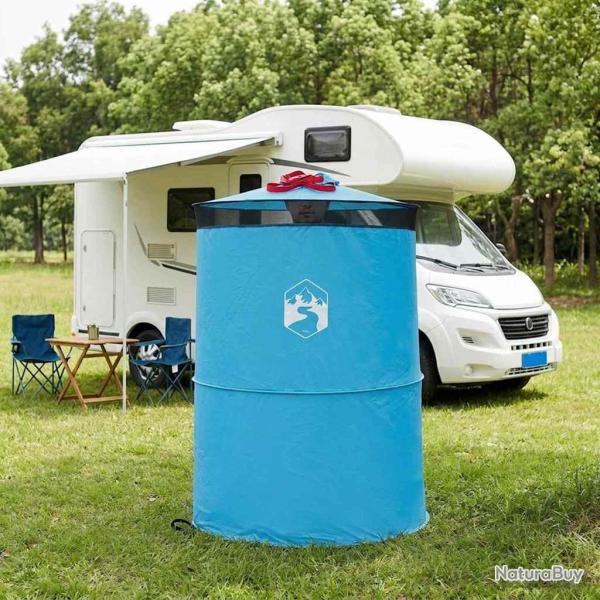 Tente de toilettes pop-up avec corde suspendue Bleu 97 x 126 cm
