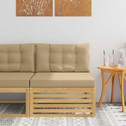 Sofa de milieu ext&eacute;rieur Bois d'Acacia Massif Blanc