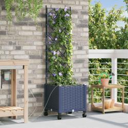 Porte-plante de jardin avec irrigation et roues Gris PP