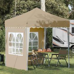 Tente de f&ecirc;te pop-up 195 x 195 x 245 cm Cr&egrave;me Tissu Oxford