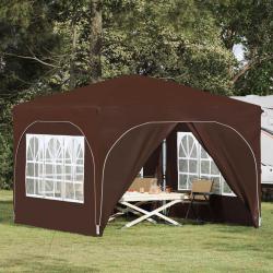Tente de f&ecirc;te pop-up 290 x 290 x 245 cm Marron