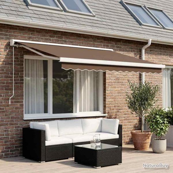 Auvent r�tractable Taupe 300 x 250 cm Toile et Aluminium