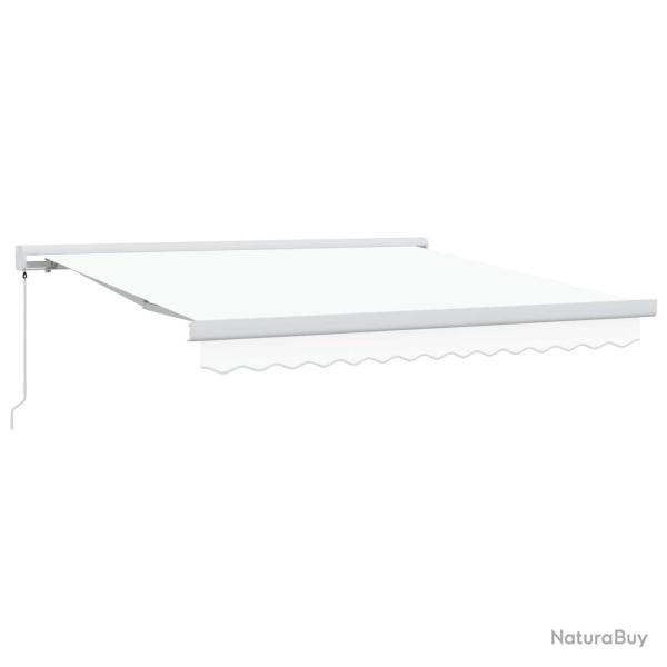 Auvent r�tractable Blanc 300 x 250 cm Toile et Aluminium