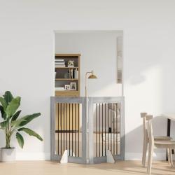 Porte de chien pliable avec supports 2 pcs Sonoma gris 160,5 cm