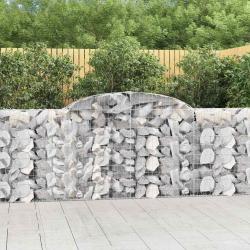 Paniers &agrave; gabions arqu&eacute;s 5 pcs 300x30x100/120 cm fer galvanis&eacute;