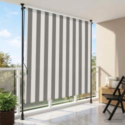 Store Roulant Ext&eacute;rieur Anthracite et blanc 100 x 270 cm