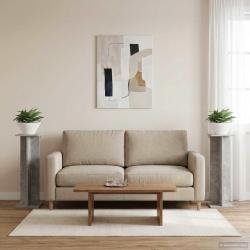 Support de Plante 2 pcs Gris B&eacute;ton 25 x 25,5 x 80,5 cm