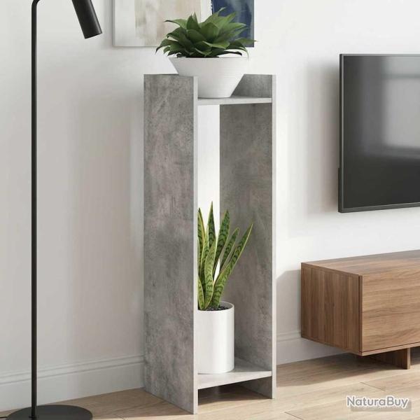 Support de Plante 2 pc Gris B�ton 30 x 30 x 100 cm