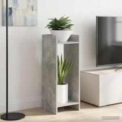 Support de Plante 2 pc Gris B&eacute;ton 30 x 30 x 80 cm