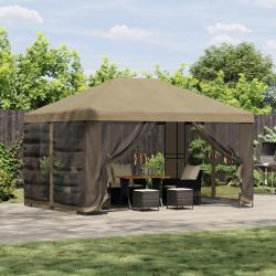 Abri de jardin avec parois 4 &times; 3 m Beige Polyester et Acier