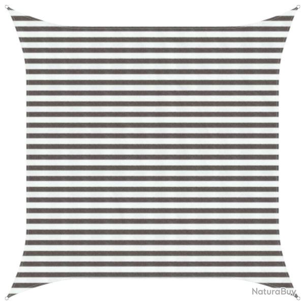 Voile d'ombre Gris clair et blanc 3 x 3 m HDPE