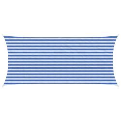 Voile d'ombre Bleu et Blanc 2 x 5 m HDPE