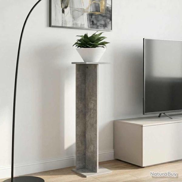 Support de Plante 2 pcs Gris B�ton 25 x 25,5 x 100,5 cm