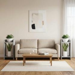 Support de Plante 2 pc Gris B&eacute;ton 30 x 30 x 60 cm