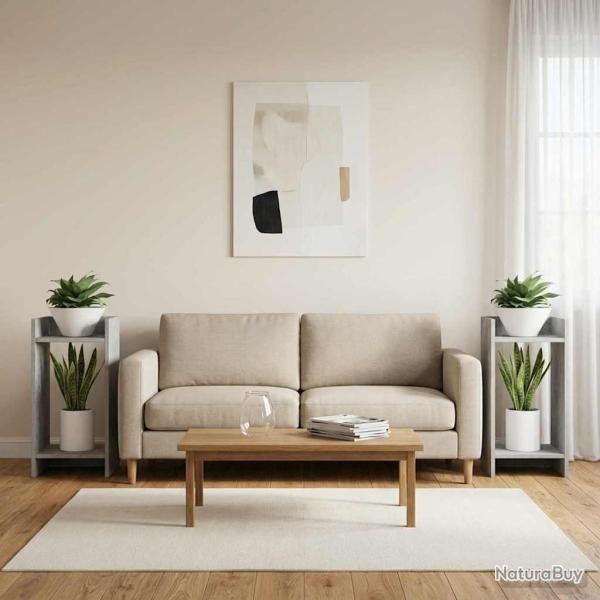Support de Plante 2 pc Gris B�ton 30 x 30 x 60 cm