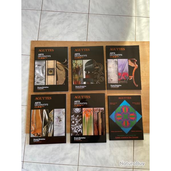 Lot de 6 gros catalogues de ventes aux ench�res Aguttes