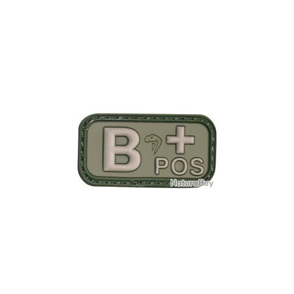 PATCH PVC GROUPE SANGUIN VERT VIPER B+
