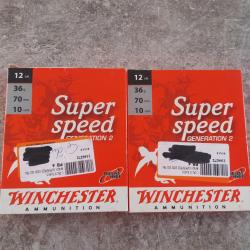 Munitions  WINCHESTER super speed g&eacute;n&eacute;ration 2 boites de 10 N&deg;4