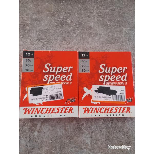 Munitions  WINCHESTER super speed g�n�ration 2 boites de 10 N�4