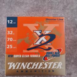 Munitions  WINCHESTER X2 1 boite de 25 32g