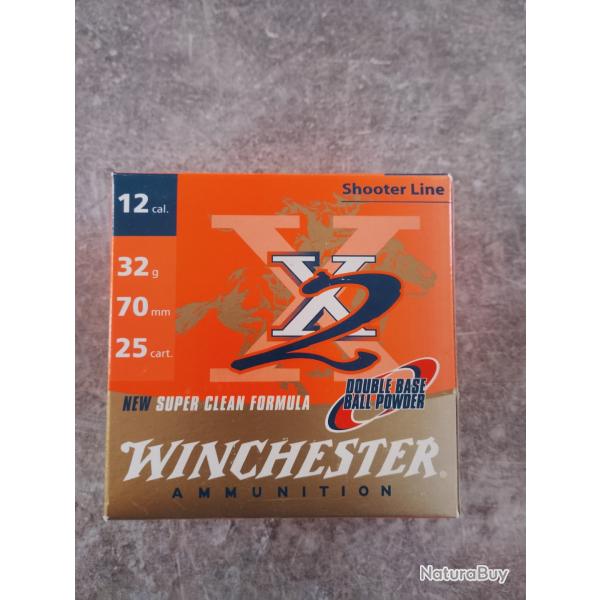 Munitions  WINCHESTER X2 1 boite de 25 32g