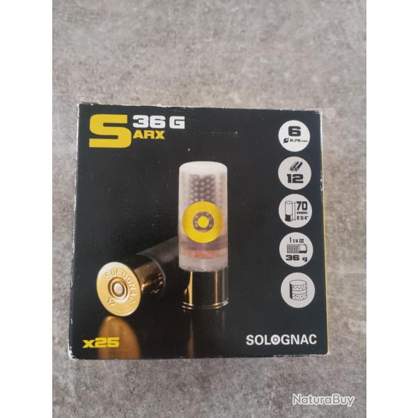 Munitions SOLOGNAC ARX 1 boite de 25 36g N�6