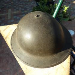 Casque GB US sans jugulaire arm&eacute;e lib&eacute;ration d&eacute;barquement ww1 ww2 Britannique Anglais tranch&eacute;e