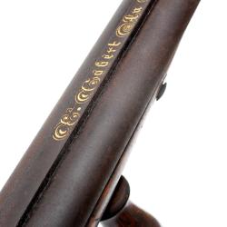 Vieux fusil de chasse percussion &agrave; chiens (avec une poign&eacute;e ajout&eacute;e)
