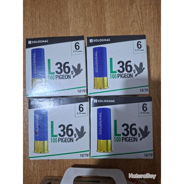 Cartouches acier l100 36gr n�6